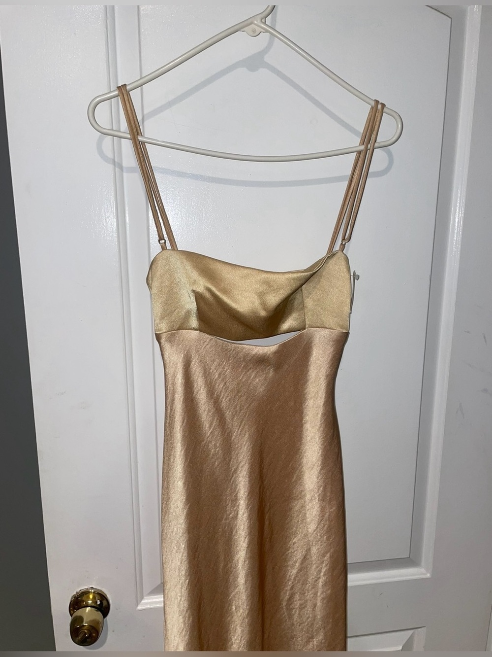 New! Bec & Bridge Satin Cutout Maxi Dress in Champagne Golden Yellow 💛 sz 2 NWT! - Picture 10 of 16